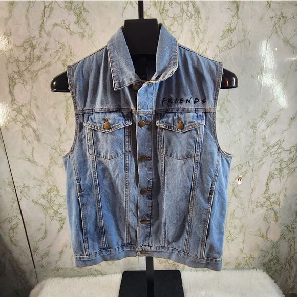 FRIENDS Denim Vest - Picture 1 of 9